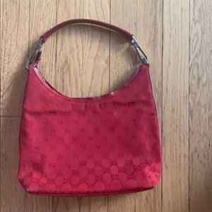 Gucci Red Monogram Purse